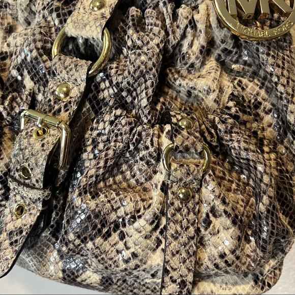 Michael Kors Small Snakeskin Shoulder Satchel - Picture 12 of 16